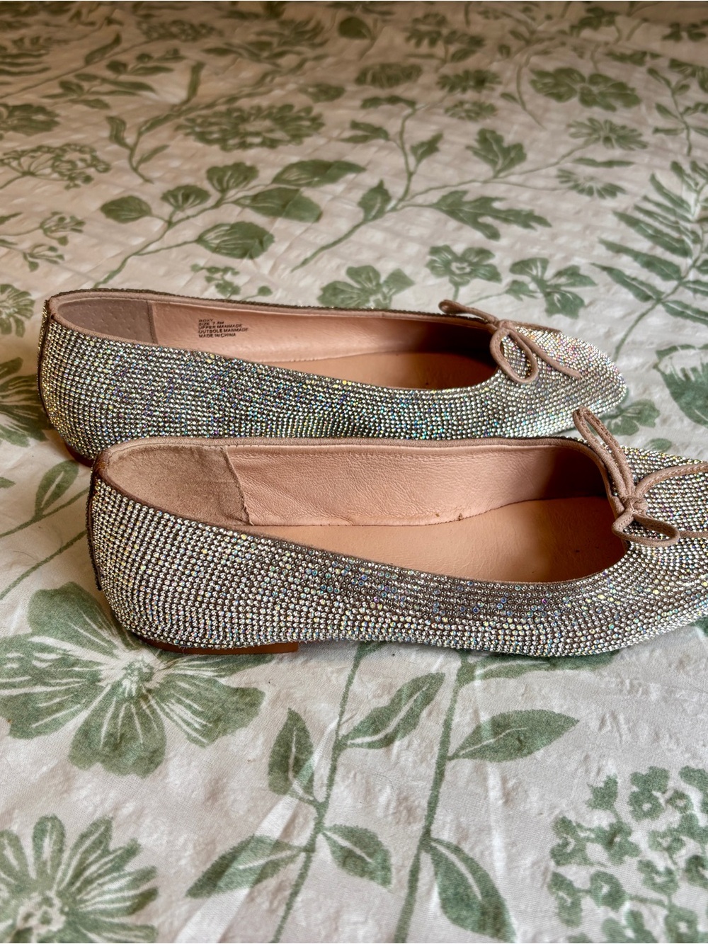 ๐บ NWOT Matisse Roxy Rhinestone Ballet Flats with Bow - Picture 6 of 13